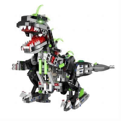 China Radio Control Toy Dinosaur Building Blocks Animal Remote Control Set Educational Toys For Kid Gift for sale