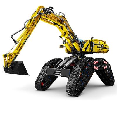 China Toy Mold King Remote Control Electronic Excavator Toys Building Block Car Toys Set For Children for sale