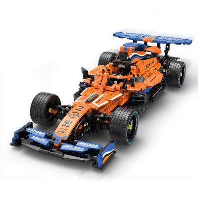 China Remote Control Car Toy Electric Racing Car Building Block Car Electronic Toy Set For Children for sale