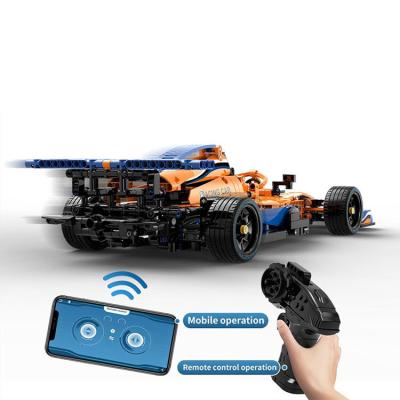 China Toy Electric 2.4G Electronic Remote Control Racing Car Toys Building Block Car Toys Set For Children for sale