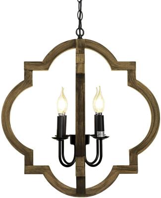 China Modern Farmhouse Lamp Chandelier Country Style Old Wooden Branch Chandelier Suitable for Kitchen Island for sale