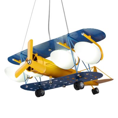 China Modern Child Room Chandelier Chandelier Airplane Blue Light for sale