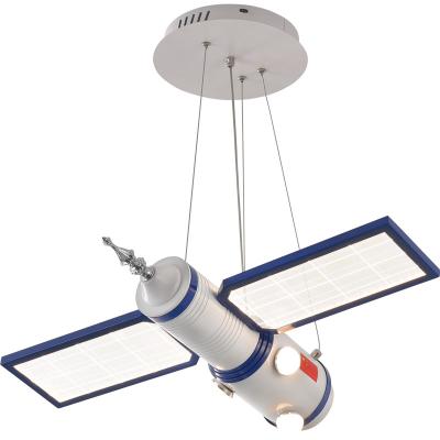 China Creative Space Station Astronaut Style Satellite Astronaut Chandelier American Boy Bedroom Lamp Children's Room Led Light for sale