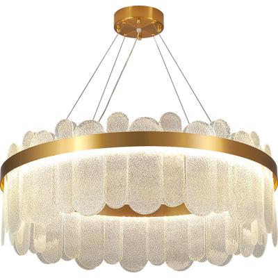 China Nordic modern post-modern light luxury crystal lamp chandelier lamps for living room smoke dining room bedroom gray simple lamp for sale