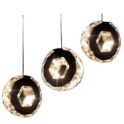 China European romantic style led modern simple crystal chandelier restaurant bar warm three head table lamp personalized round lamp for sale