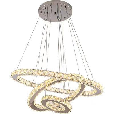 China Creative Simplicity LED Restaurant Oval Pendant Lamp Simple Modern Crystal Modern Living Room Bedroom Pendant Lamp for sale