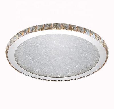 China Surface Mounted European Style Circular LED Ceiling Lamp Simple Crystal Modern Restaurant Bedroom Border Devoted Lamps for sale