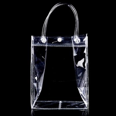 China 2020 Fashion Clear Transparent Waterproof Eco-friendly Traveling PVC Bag Large Capacity PVC Tote Bag for sale