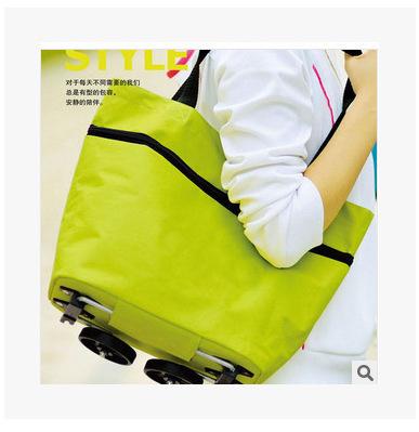 China Eco-friendly Multifunctional Folding Wheel Shopping Bag Household Trolley Cart Tug Bag Grocery Cart Shopping Bag for sale