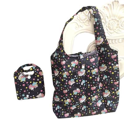 China Eco-Friendly High Quality Eco-friendly Polyester Cartoons Foldable Shopping Bag for sale