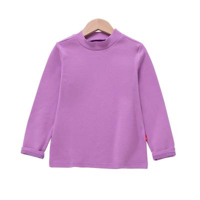 China Kids Winter Clothes Boys And Girls Long Sleeve Shirt Solid Color Compressed Wild Cotton Basing Shirt for sale