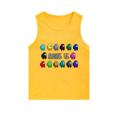 China Kids Summer Sleeveless Tablets T Craps 3-15 Years Old Boys Girls Cartoon Custom Hot Selling Boys Vests for sale