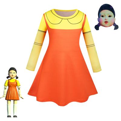 China Washable Korean Drama Squid Play With Wooden Doll Dress For 3-15 Years Old Children for sale