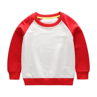 China Child fashion clothes boys and girls solid color anti-pilling tops color matching sweaters children's pilling shirts for sale