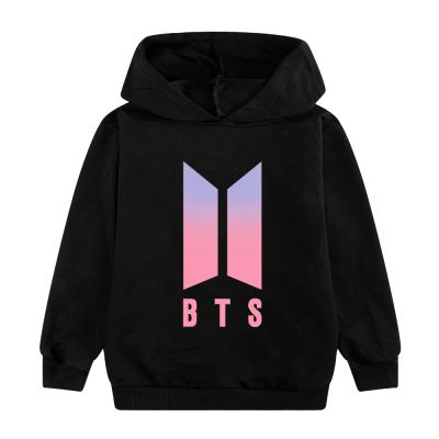 China Autumn 3-15 years old boys and girls BTS hoodie custom loose children's top anti-pilling hoodie for sale