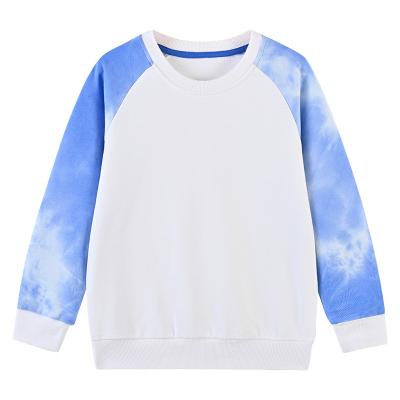 China Anti-pilling children fall clothing 2021 boys and girls solid color top dye tying sweater children bottoming shirt for sale