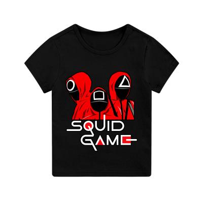 China Summer Kid-clothing-wholesale game squid tablet 3-15 years old fashion cartoon custom game T-shirt for sale