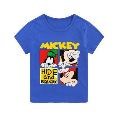 China High Quality Compressed mickey T-shirt Kids Loose And Comfortable Cartoon Custom Boys And Girls Wholesale T Shirts for sale