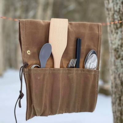 China Survival Gear Tool Roll Single Pocket Camping Cooking Outdoor Cook Camping Set For Cooker for sale