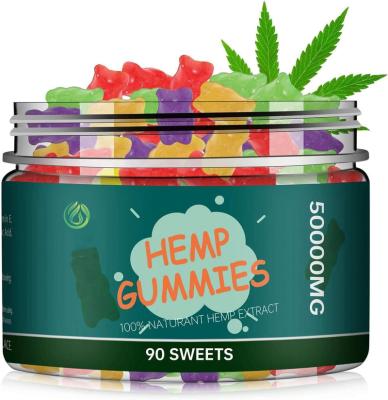 China Immune & skin care Hot Sale Private label OEM Hemp Extract Gummies Hemp gummy bear for sale