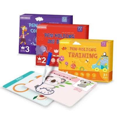 China Activity 6 Pcs/Set To Connect Dots To Form A Line Kids Tracing Books Reusable Math Book Writing Books Kids for sale