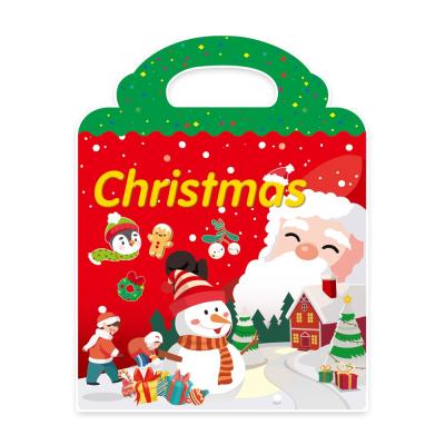 China Waterproof+Eco-friendly 30.5*23.5cm 13 Styles Christmas Halloween Animal Plants Trace Colorful Reusable Sticker Books For Kids Sticker Book Kids for sale