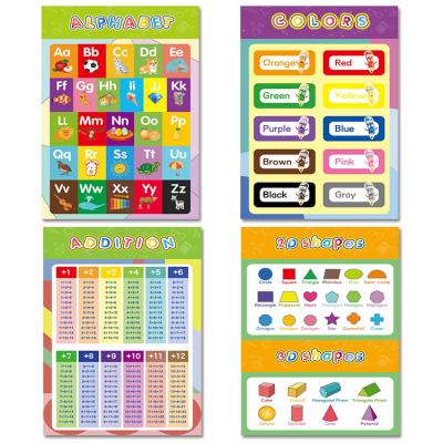 China Kids Education 16 Pieces Educate Children Educational Posters Design Kids Alphabet Poster for sale