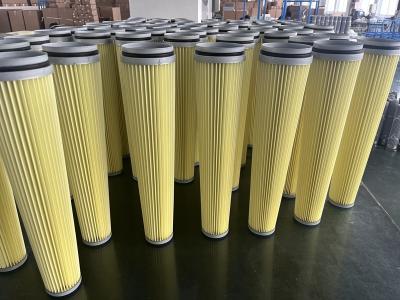 China Cartucho de filtro de polvo pliado de poliéster para aceite pegajoso y cartucho de filtro a prueba de agua en venta