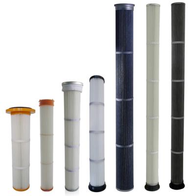 China High Efficiency Industrial Dust Filter With PU / Rubber Top End Cap Long Life for sale