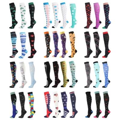 China High Quality Men Women Whale Breathable Nursing High Running Socks Knee Socks Custom Made Medical Logo Compression Sports Socks Over for sale