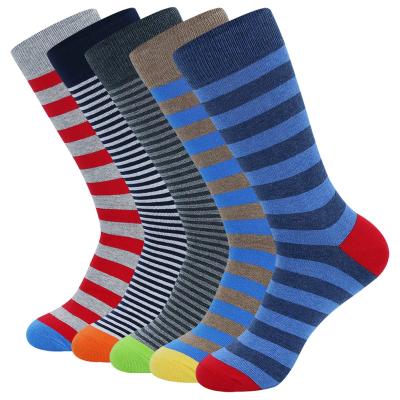 China Casual Logo Business Plain Whale Socks Formal Dress Daily Work Cotton Sporty Striped Crew Sock For Men for sale