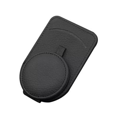 China The Other Bill Card Holder New Sunglasses Car Sun Visor Glass Holder Multifunctional Covered Wagon Leather Sunglasses Holder for sale