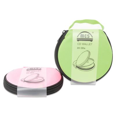 China Other Portable CD DVD Case 20 Capacity Round Oxford Cloth Storage Bag Holder With Zipper For Home Car CD Box Bag for sale