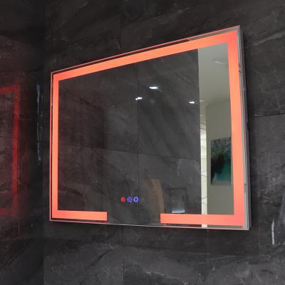 China Design RGB 7 Colors Bathroom Magnifying Luxury Decorative Wall Mounted Makeup Led Mirror With APP Controlled for sale