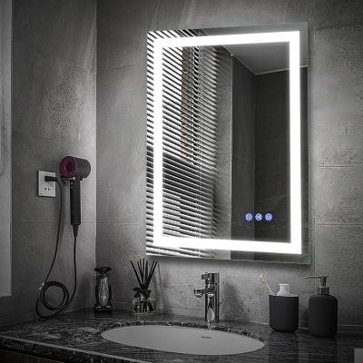 China Contemporary Hotel Wall Decorate Rectangle Bath Led Mirror Smart Bathroom for sale