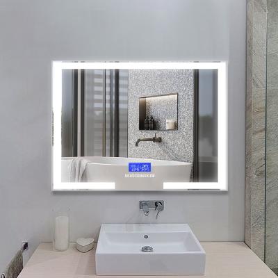 China China Factory Direct Smart Magnifying Bath Room Mirror LED Lighting Bathroom Wall Mounted Mirror for sale