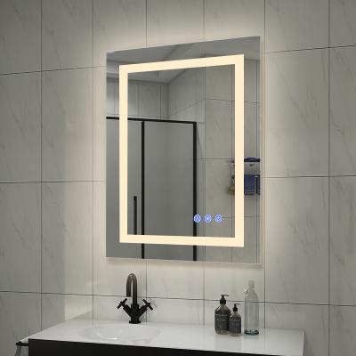 China Wholesale Contemporary Hotel Modern Home Decorative Wall Makeup Led Bathroom Smart Mirror for sale