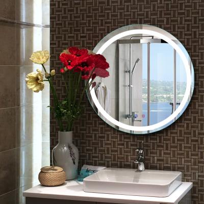 China Magnifying Round Wall Mirrors Wholesale Hotel Bathroom Vanity Decorative Wall Mirror With Led Light Bath for sale