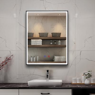 China Wall Mounted Smart Magnifying Modern Home LED Lighting Lighted Bathroom Mirror With Fog Light Function for sale