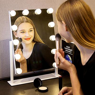 China Portable lighted touch sensor switch led light vanity mirror with light hollywood for sale