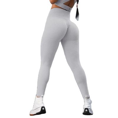 China Antibacterial Knitted Seamless High Waist Yoga Pants Peach Tight Fit Hip-Lifting Hip Pants Sports Running Fitness Game for sale