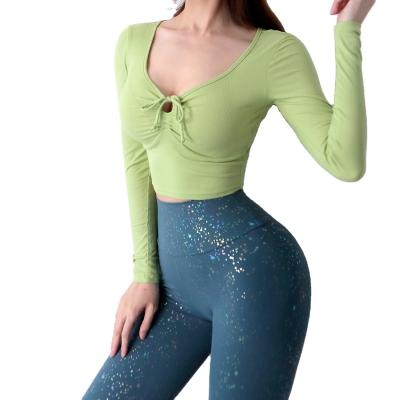 China New European and American temperament fashion yoga anti-static clothes gathered and thin for sale