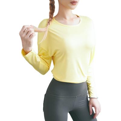 China Anti-Static Long Sleeve Milk Silk Sports Fitness Skin-Friendly Superior Apparel for sale