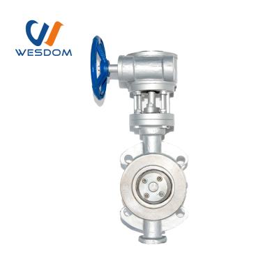 China Wafe Type DN400 SS304 Double Eccontric Butterfly Valve Universal Type PN16 for sale