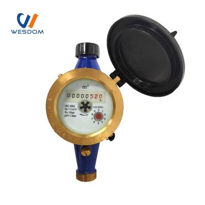 China Brass Water Meter Setter Water Consumption Meter Cold Water Meter for sale