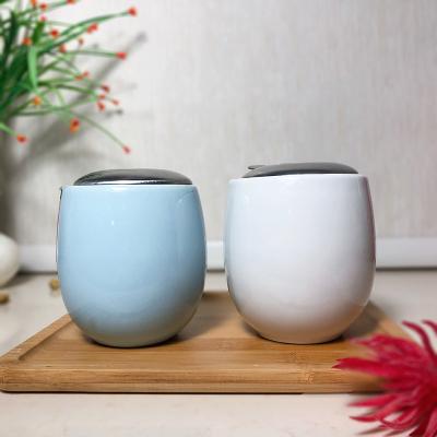 China Viable European Style Dinnerware Sets Spice Tea Coffee Porcelain Ceramic Sugar Jar For Tableware With Lid for sale