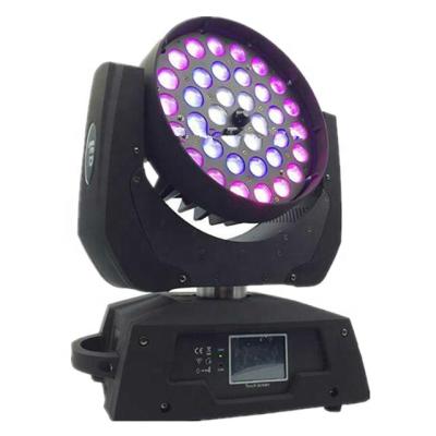 China Theme Park 36*18W RGBWAUV 6in1 Wash Zoom Aura LED Moving Head Light for sale