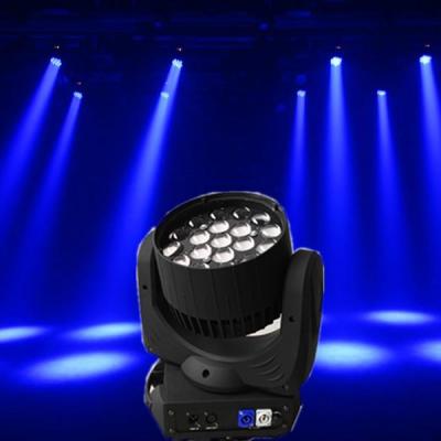 China Hotel Dmx Auro 19X15W RGBW 4 in 1 LED Beam Wash Lighting Zoom LED Moving Head Stage Light for sale