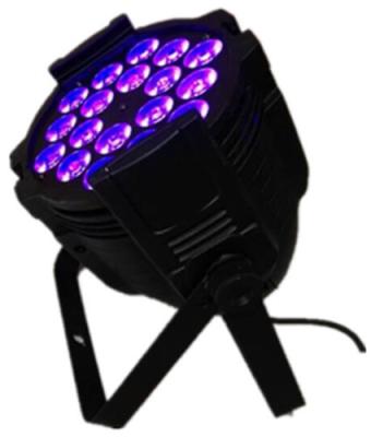 China Professional indoor led hotel stage light 18pcs 18W RGBWA+UV 6in1 par light for DJ disco wedding event for sale