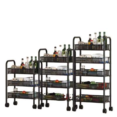 China Multifunctional Square Revolving Multilayer Vegetable Rack Stored Kitchen Rack Floor Bast Fruit Storage Basket for sale